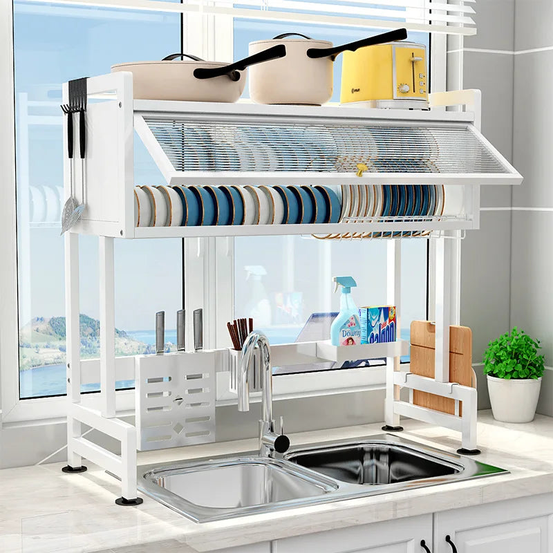 Escorredor Retrátil Multifuncional p/ Pia – Pro Five Dobrável Inox