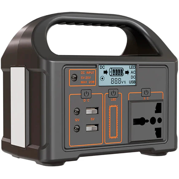 Gerador de Energia Portátil TurboMax 220V | Tomadas + USB + Solar