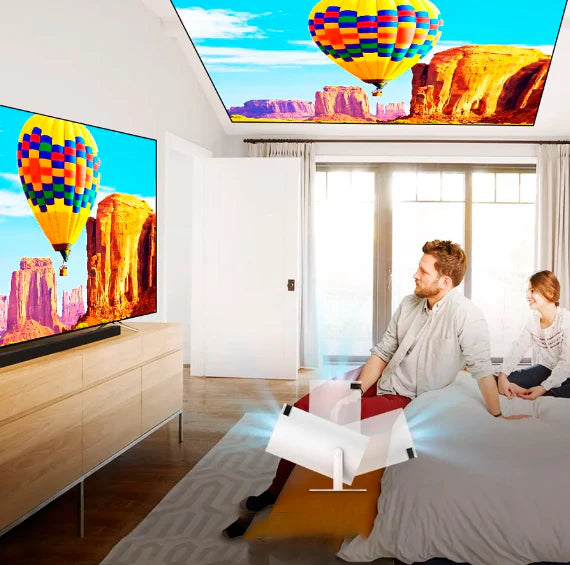 Projetor Portátil 4K 150" Cinemax | Wi-Fi + HDMI + Suporte Multimídia