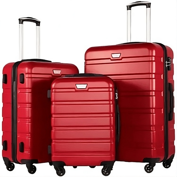 Kit 3 Malas de Viagem com Rodinhas 360° + Expansão Premium ABS